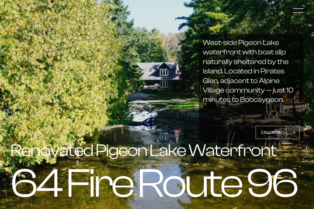 Cottage Listing website screenshot